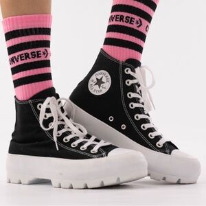 Converse Black and White Platform High-Tops